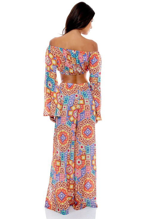 Luli Fama Retro Luli Open Sides Wide Leg Pant