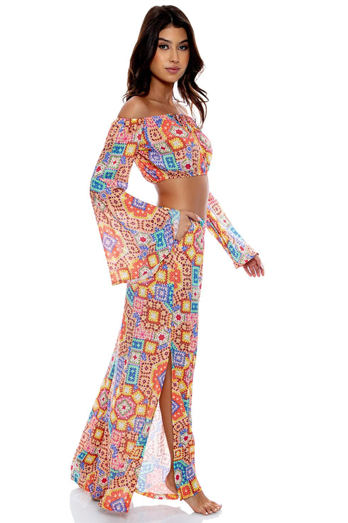 Luli Fama Retro Luli Open Sides Wide Leg Pant