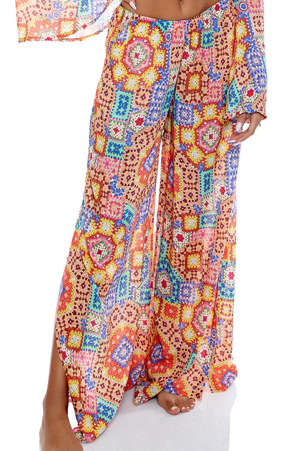 Luli Fama Retro Luli Open Sides Wide Leg Pant