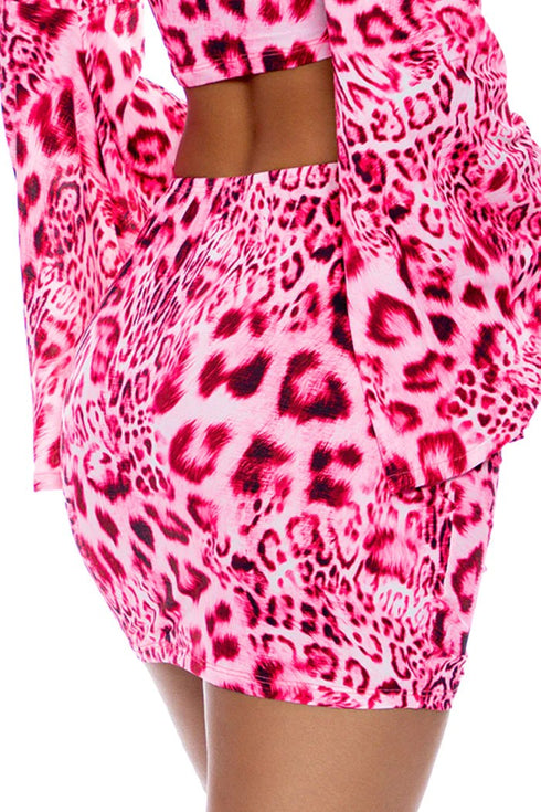 Luli Fama Wild Thing Scrunch Up Mini Skirt