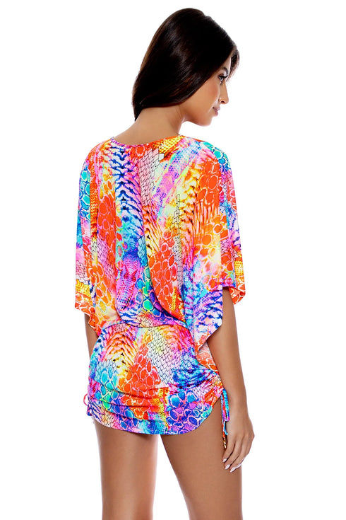 Luli Fama Dancing Queen Cabana V Neck Dress