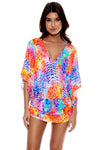 Luli Fama Dancing Queen Cabana V Neck Dress