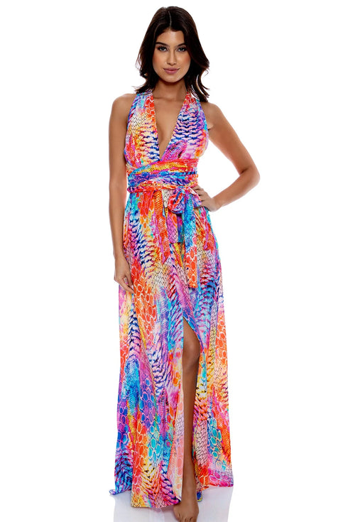 Luli Fama Dancing Queen Convertible Maxi Dress