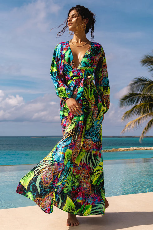 Luli Fama Luli'S Selva Belt Maxi Dress