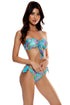 Luli Fama Ocean Breeze Knot Bow Bandeau Top