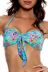 Luli Fama Ocean Breeze Knot Bow Bandeau Top