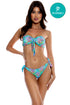 Luli Fama Ocean Breeze Knot Bow Bandeau Top