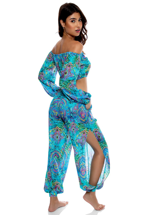 Luli Fama Ocean Breeze Split Side Jogger Pant