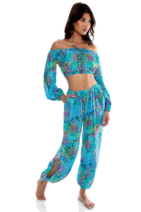 Luli Fama Ocean Breeze Split Side Jogger Pant