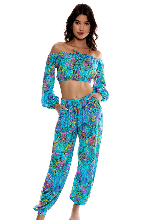 Luli Fama Ocean Breeze Split Side Jogger Pant