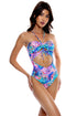 Luli Fama Jungle Fever Drawstring Halter Cut Out One Piece