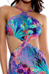 Luli Fama Jungle Fever Cut Out Long Dress
