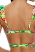 Luli Fama Luli Tropics Ruffle Deep V Wrap Triangle Top