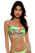 Luli Fama Luli Tropics Front Tie Cut Out Bandeau Top