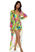 Luli Fama Luli Tropics Long Sleeve Duster Blouse Top