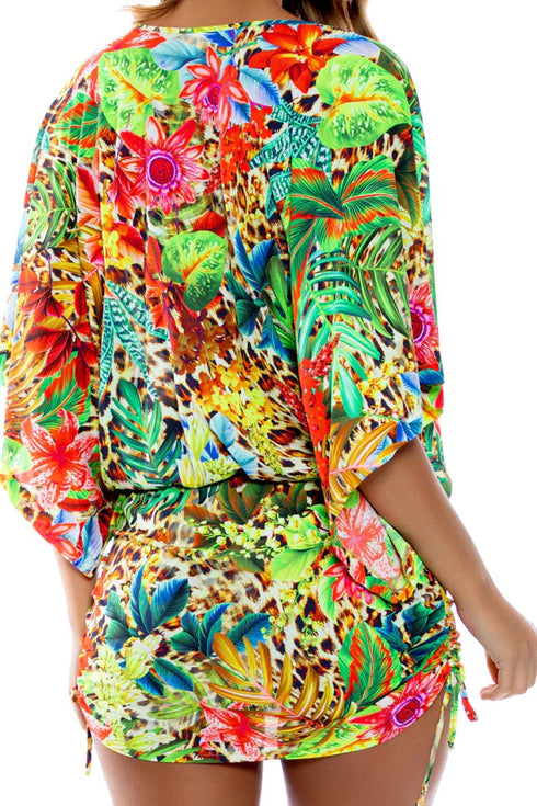 Luli Fama Lush Horizons Cabana V Neck Dress