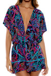 Luli Fama Que Linda Playera V-neck Ruffle Dress
