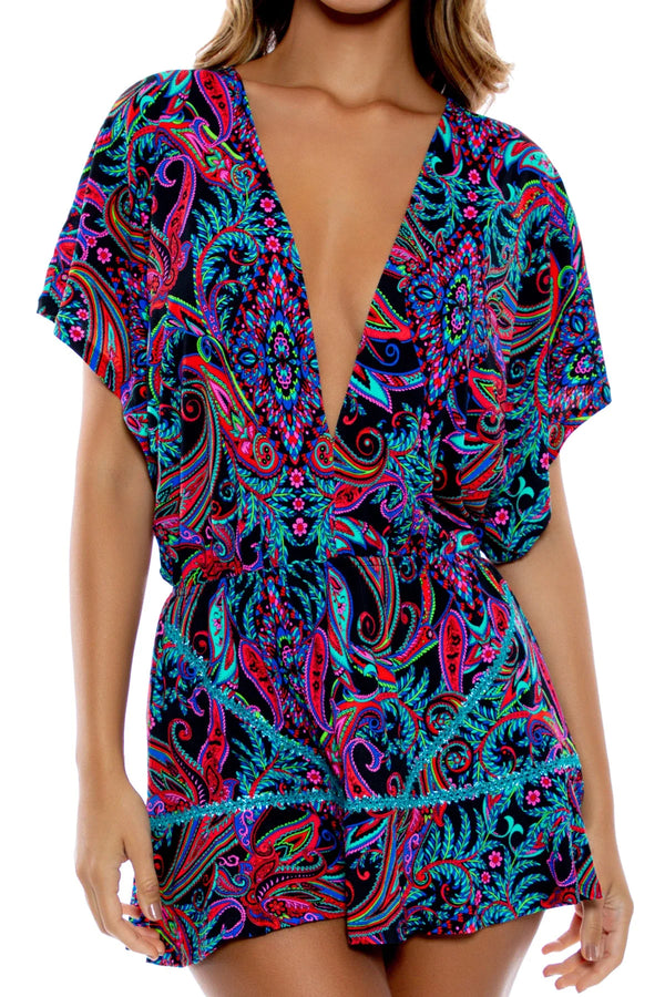 Luli Fama Que Linda Playera V-neck Ruffle Dress