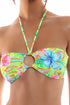Luli Fama Hibiscus Dream Ring Drawstring Bandeau Top