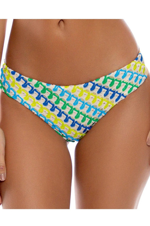 Luli Fama Island Blues Seamless Full Ruched Back Bottom