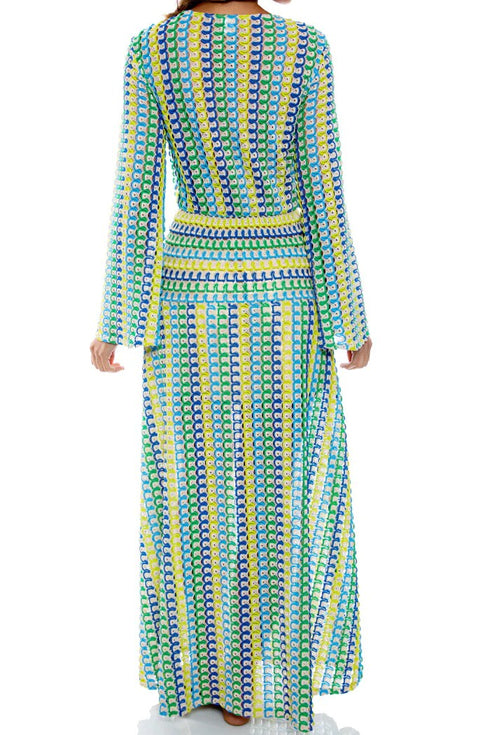 Luli Fama Island Blues Long Dress