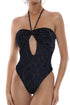 Luli Fama Vibras Halter Keyhole Bandeau One Piece