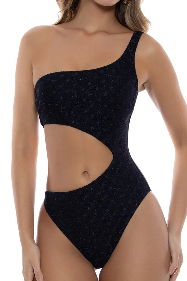 Luli Fama Brilla One Shoulder Asymmetrical Bodysuit
