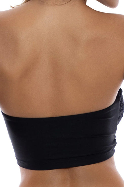 Luli Fama Brilla Double Loop Bandeau Crop Top