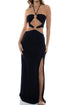 Luli Fama Brilla Double Loop Bandeau Long Dress