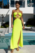 Luli Fama Brilla Double Loop Bandeau Long Dress
