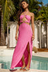 Luli Fama Brilla Double Loop Bandeau Long Dress