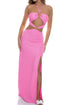 Luli Fama Brilla Double Loop Bandeau Long Dress