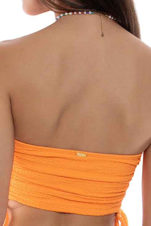 Luli Fama Wavy Baby Drawstring Tube Top