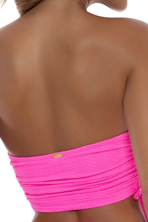 Luli Fama Wavy Baby Drawstring Tube Top