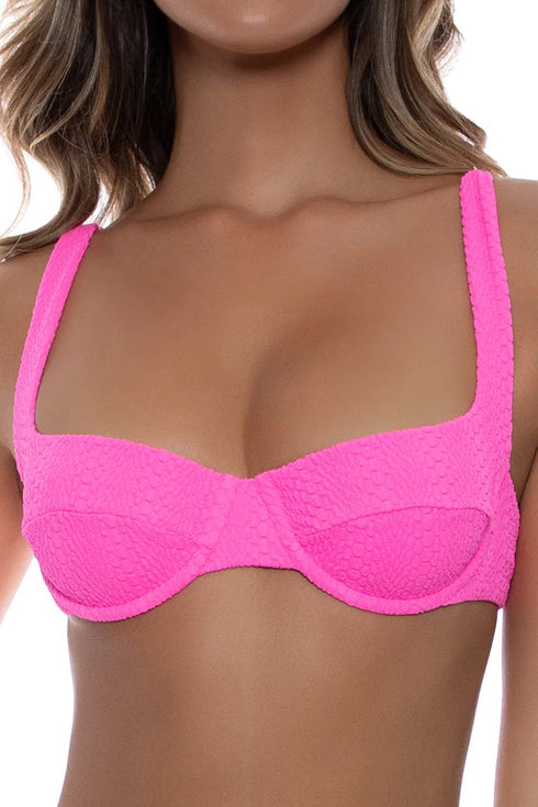 Luli Fama Wavy Baby Wide Strap Balconette Top