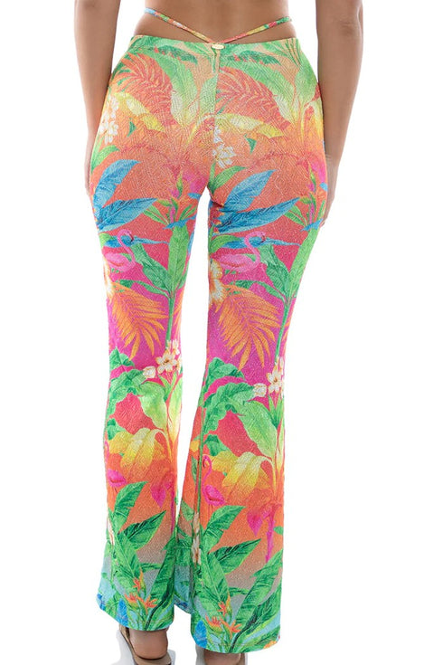 Luli Fama Palm Breeze Flared Pants