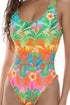 Luli Fama Palm Breeze Wavy Luxe Stitch Tank One Piece