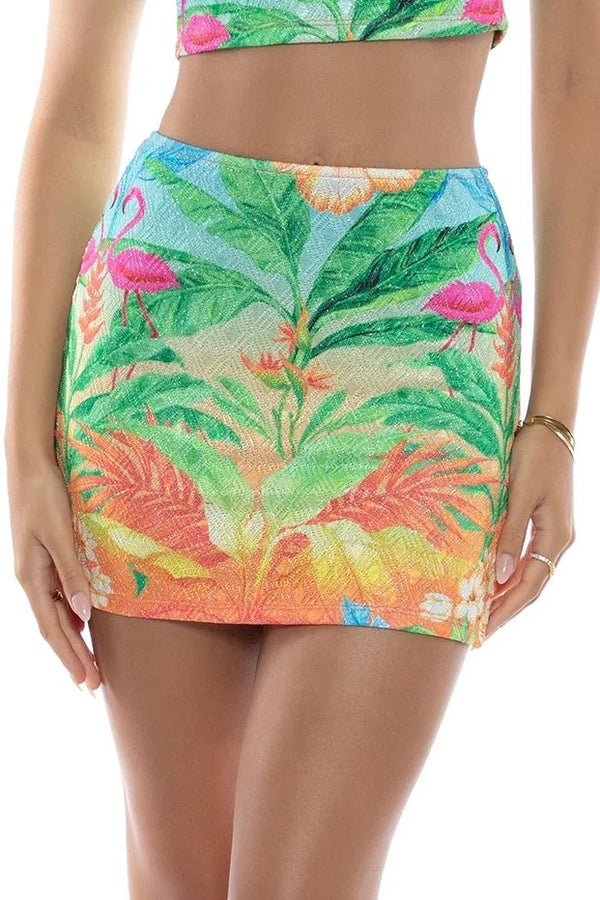 Luli Fama Palm Breeze Mini Skirt