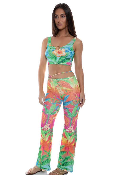 Luli Fama Palm Breeze Flared Pants