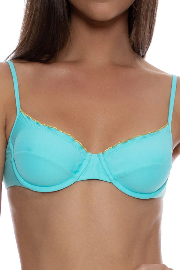 Luli Fama Forever Luli Wavy Luxe Stitch Minimal Balconette Top