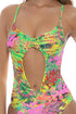 Luli Fama Vice City Spaguetti Strap Cut Out One Piece