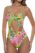 Luli Fama Vice City Spaguetti Strap Cut Out One Piece