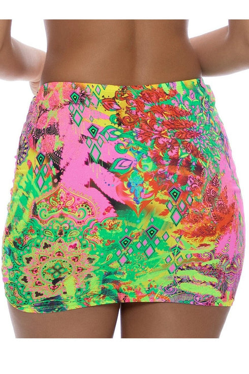 Luli Fama Vice City Scrunch Up Mini Skirt