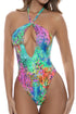Luli Fama Miami Mystique Keyhole Halter One Piece