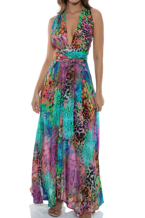 Luli Fama Miami Mystique Convertible Maxi Dress