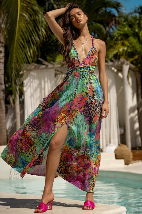 Luli Fama Miami Mystique Convertible Maxi Dress