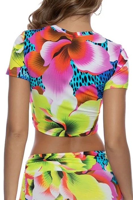 Luli Fama Tropical Illusions Crop Top