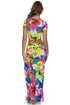 Luli Fama Tropical Illusions Twist Front Skirt