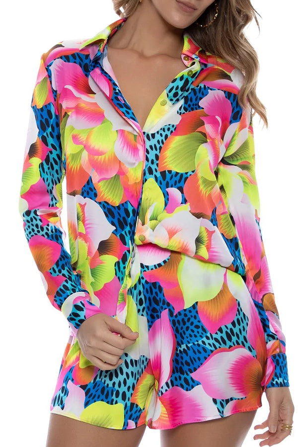 Luli Fama Tropical Illusions Blouse