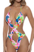 Luli Fama Tropical Illusions Crossed Front Monokini